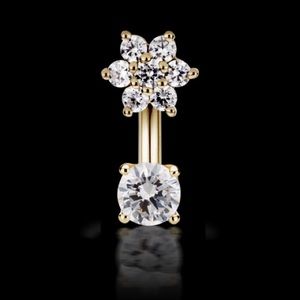 Maria Tash navel flower piercing